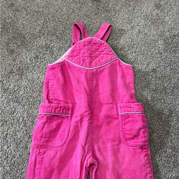 Vintage corduroy overalls girls 3T pink purple jumper romper USA girly 90s - Picture 8 of 16